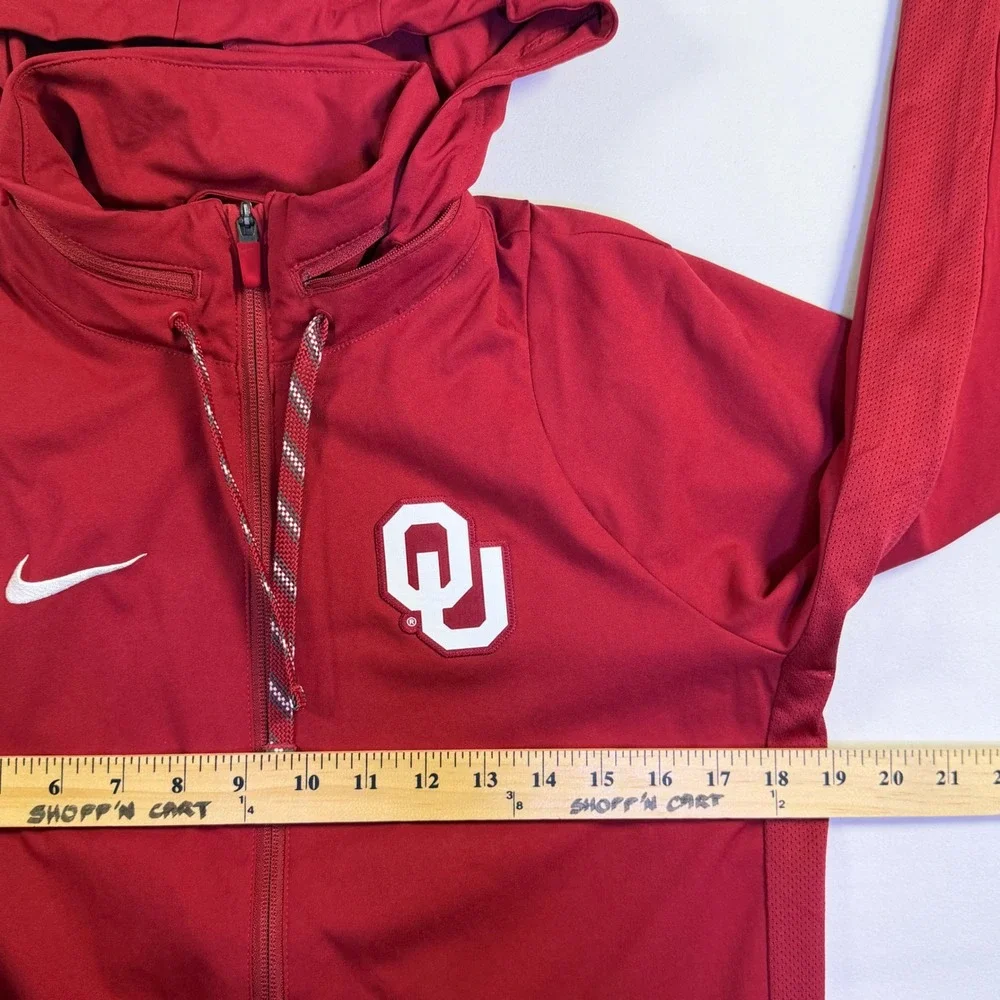 Oklahoma Sooners Nike Dri-FIT Full Zip Jacket Crimson Red Women's Small Logo